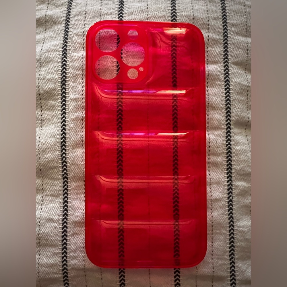 Neon Pink Puffer Case iPhone 13 Pro Max
